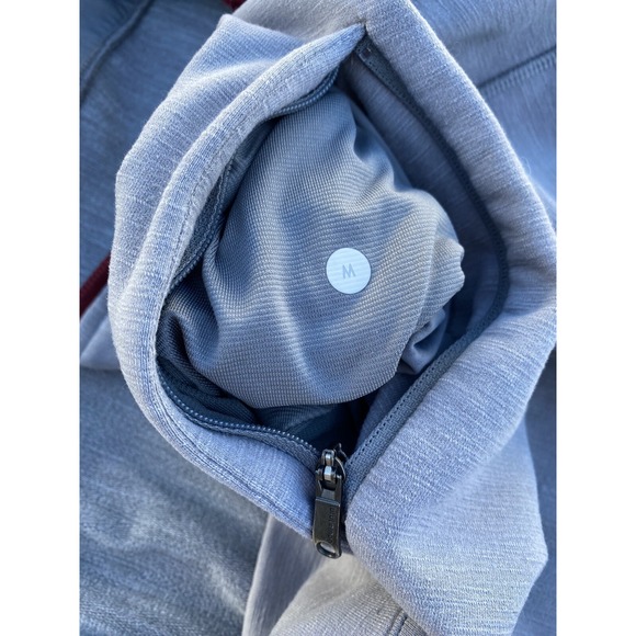 Lululemon City Sweat Full Zip Hoodie Men Size‎ M Gray Maroon French Terry - Picture 9 of 9